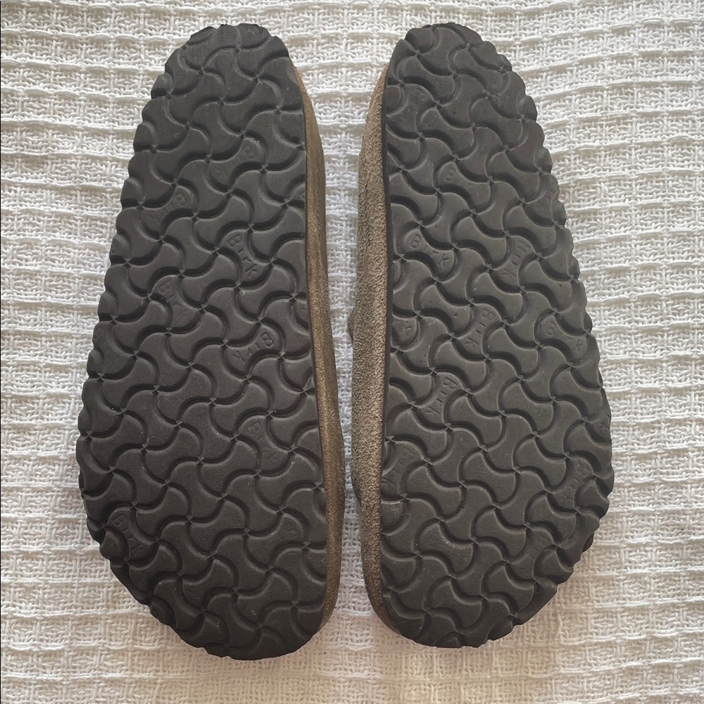 Birkenstock Boston, Suede Slip-On Shoes, Brown, Wide Fit, - Picture 2 of 4